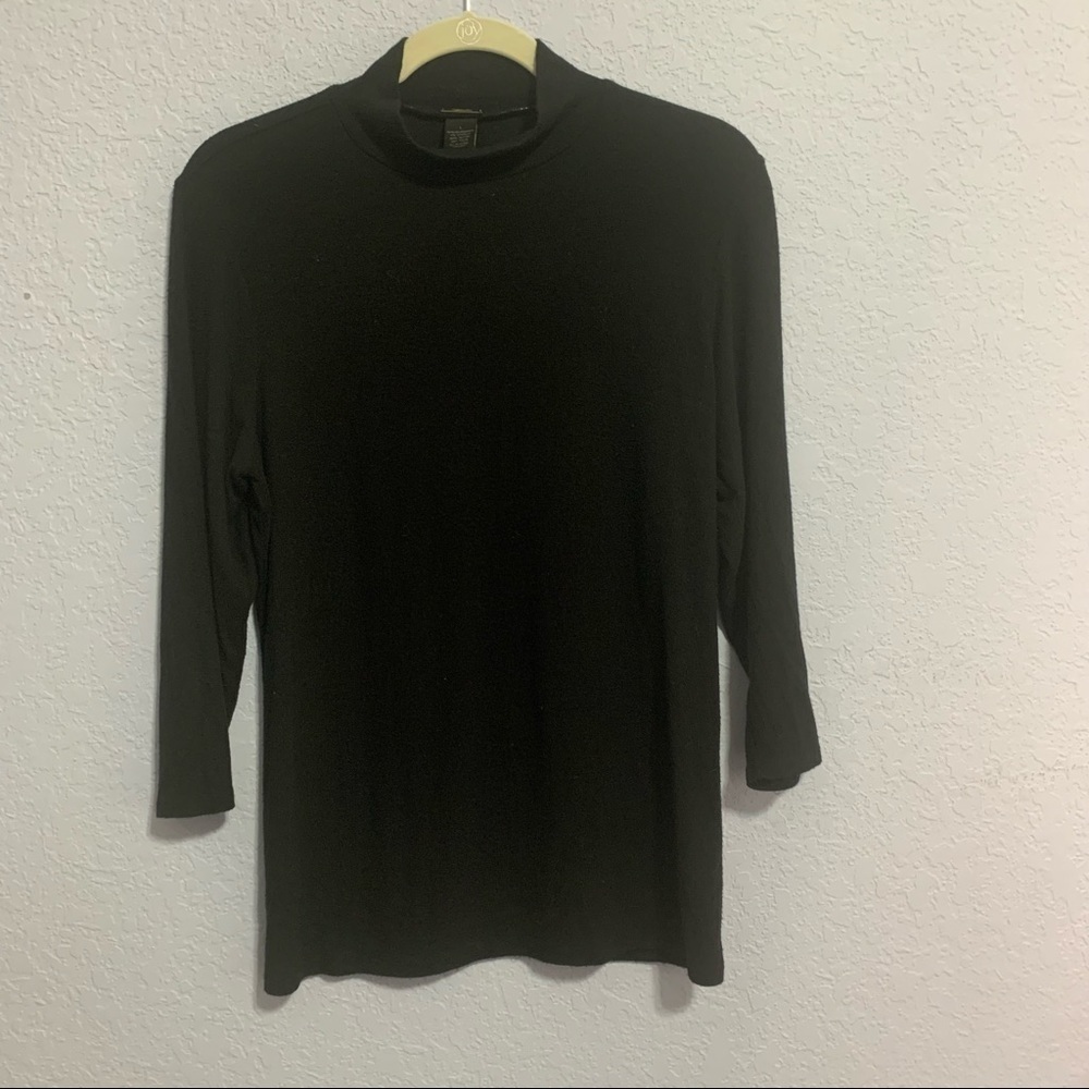 Magashoni Women Black Turtleneck Long Sleeves Sweater